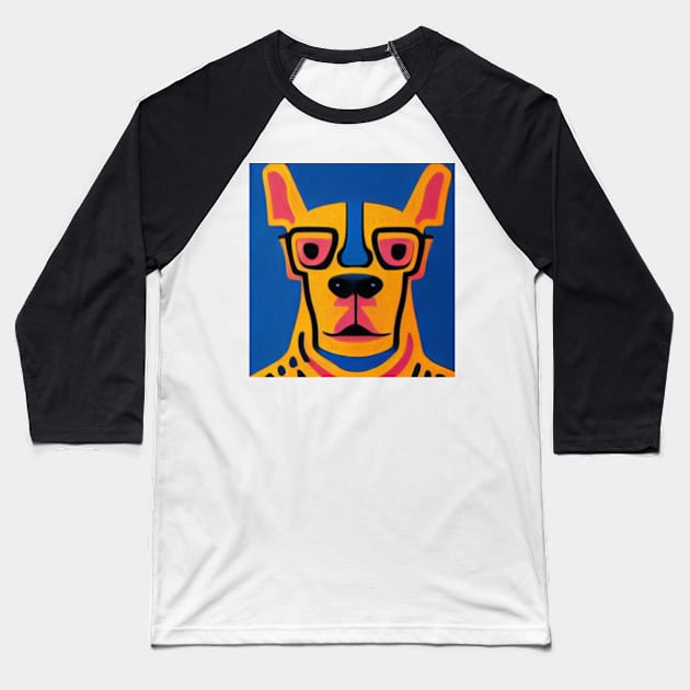 Funny Keith Haring, Dog Baseball T-Shirt by Art ucef